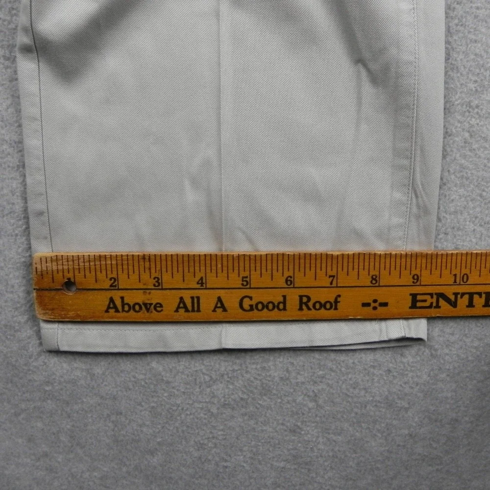 Calvin Klein Chinos Mens 34x34 Straight Leg Light Gray Cotton Twill Pants Casual